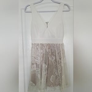 White Lace Casual Dress